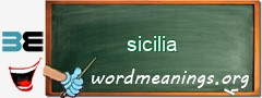 WordMeaning blackboard for sicilia